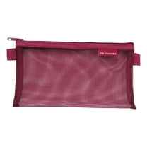 Transparent Mesh Pencil Case Zipper Pouch, Lightweight Nylon Mesh Storage Bag for Pens Markers Makeup Brushes Cables Travel Essentials, Multipurpose Organizer in Multiple Colors