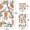 thumbnail image 3 of Dreamtimes Sloth Bath Towel Set of 3, Absorbent Soft Bathroom Towel with Hand Towel & Washcloth for Hotel, Beach, Gym and Spa, 3 of 7