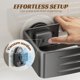 thumbnail image 3 of Juego de 2 estantes de ducha con ganchos sin perforaciones desmontables organizadores de baño gran capacidad impermeables resistentes al óxido gris, 3 of 8