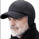 thumbnail image 5 of Gorra de béisbol con punta de tweed de lana térmica de invierno para hombre, 5 of 5