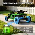 thumbnail image 6 of 36V Ride on Car for Big Kids Aged 6+, SHINPT Electric Ride on Car with 2x250W Motor, Powered Ride on Toys with Rear Wheel Spring Suspension, Bluetooth, Music, Kids Electric Vehicle for Gift, 6 of 9