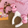 thumbnail image 2 of Diadema con orejas de Hello Kitty súper linda para niños, mascarilla de maquillaje para lavado de cara con estampado de leopardo, diadema con lazo lindo, lindo, lindo, tarjeta, 2 of 4