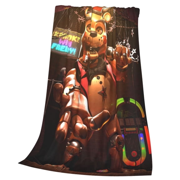 Five Nights At Freddy's Throw Blanket Cozy Plush Lightweight Warm Fuzzy Flannel Blanket Air Conditioning Blanket for Couch Sofa Bed Home Decor Gift 50x40