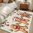 thumbnail image 4 of Gingerbread Christmas Area Rugs 3'x5', Washable Small Throw Rugs for Living Room Bedroom, Xmas Balls Branches Farmhouse Indoor Outdoor Rug Non-Slip Low Pile Carpet Runner Reversible Floor Mats, 4 of 8