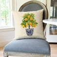 thumbnail image 5 of Blue and Green Pillow Cover 18x18 Inch Chinoiserie Porcelain Ginger Jar Yellow Lemon Grand Millenial Outdoor Summer Farmhouse Decorations Decorative Throw Pillows Cases for Home Couch Decor, 5 of 6