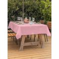 thumbnail image 2 of Outdoor Tablecloth with Umbrella Hole and Zipper, Christmas Pink Rectangle Table Cloth 60x84 Inch Waterproof Tablecloth, Winter Snowflakes Xmas Retro Picnic Table Cover for Patio Camping, 2 of 7