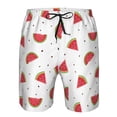 thumbnail image 3 of Salouo Hand Drawn Watermelon Pattern Swim Trunks for Men,Men's Hawaiian Bathing Suit Swimsuits Quick Dry Swimming Board Shorts Beach Shorts with Pockets-Small, 3 of 6
