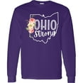 thumbnail image 3 of Inktastic Ohio Strong with State Silhouette and Pink Flowers Long Sleeve T-Shirt, 3 of 5
