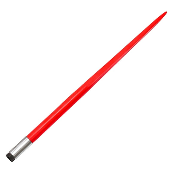 Acekid 49" Hay Spear Bale Spike, 4000LBS Capacity, Quick Attach Square Hay Bale Spears, Red Coated Forks for Bobcat Tractors