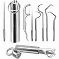 thumbnail image 5 of Stainless Steel Dental Pick Set, Portable Teeth Cleaning Tool Kit, Reusable Tooth Picks with Storage Case for Oral Care, 5 of 9