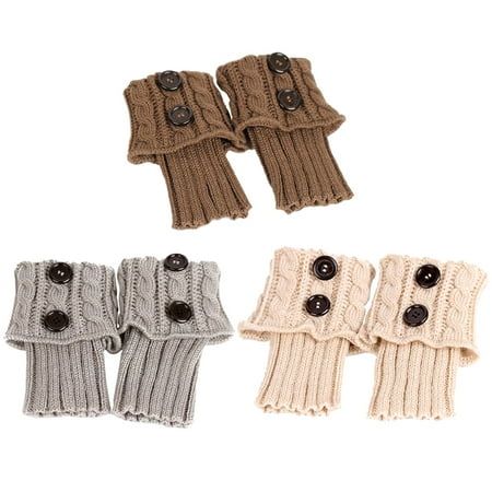 

3 Pairs Leg Warmers Women Knitting Socks Leg Warmers Female Keep Warm Socks