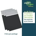 thumbnail image 6 of Clean Cubes Multi 30-Gallon Pop-Up Trash Bins, 3-Pack, Black – Disposable, Collapsible, with Fitted Trash Bags, 6 of 7
