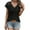 Black-15, variant on Mittory Womens Plus Size Summer Tops Casual Country V Neck Hollow Tee Shirts Petal Sleeve Fashion Loose Blouse