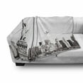thumbnail image 3 of Urban Soft Flannel Fleece Throw Blanket, Cityscape of New York City Famous of Liberty and Skyscrapers Drawing Print, Cozy Plush for Indoor and Outdoor Use, 50" x 70", White and Grey, by Ambesonne, 3 of 6