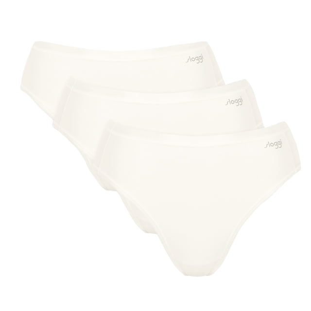Sloggi Calzoncillos Tai mujer, pack de 3 - GO Daily Cotton Tai 3P, calzoncillos, algodón elástico Blanco M (Medium)
