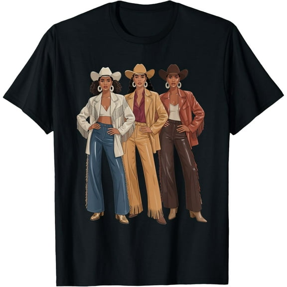 Black Rodeo Western Melanin History Black Cowgirl T-Shirt Tops Tee
