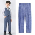 thumbnail image 5 of LYMAYTER Boys Pants for Kids Toddler Slim Fit Single Pants Youth Spring Fall Models Student Performance Host Dress Suit Pants Solid Color Trousers for 1-14years, 5 of 9