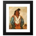 thumbnail image 2 of George Catlin 12x14 Black Modern Framed Museum Art Print Titled - Hose-Put-O-Kaw-Gee, a Brave (1834), 2 of 5