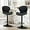 Black, variant on Bar Stools Set of 2, Adjustable Faux Leather Counter Height Barstools with footrest, Swivel Bar chiars 24-32inch for Bar, Kitchen Island, Dining Room,Beige