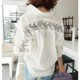 thumbnail image 1 of Vintage White Blouses Women Sexy Hollow Out Backless Lace Blouse Fashion Office Casual Loose Cotton Shirts Tops, 1 of 4