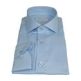thumbnail image 3 of Men 100% Italian Cotton Shirt Non Iron SORRENTO Turkey Spread Collar 4883 Blue, 3 of 6