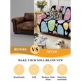 thumbnail image 5 of Easter Eggs Sofa Covers for 2-3 Cushion Couch L-Shaped Sectional, Cute Colorful Farmhouse Love Black Washable Sofa Covers Slipcover for Living Room Furniture, Couch Cover Blanket 71"x134", 5 of 9