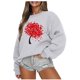 thumbnail image 1 of Gibobby Sudadera sin capucha y ocio Sudadera del día de San Valentín Camisas de corazón de amor para mujer de San Valentín Tops de manga larga (3)(Gris, L), 1 of 5