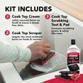thumbnail image 3 of Glass Cooktop & Stove Top Cleaner Kit, Removes Grease & Burnt-On Food, Safe for Gas, Induction, Electric Cooktops & Air Fryers, Streak-Free Shine, Includes Stove Scraper & Scrubbing Pad, 10 oz, 3 of 4