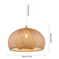 thumbnail image 5 of Arturesthome Bamboo Pendant Light for Kitchen Island Wicker Chandelier Lighting Handmade Woven Hanging Ceiling Light Lampshade for Living Room Bedroom, 5 of 14