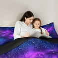 thumbnail image 5 of Castle Fairy Teens Kids Galaxy Cosmos Full Size Comforter Sets 3-Piece,Outer Space Bedding Comforter Set,Abstract Gradient Universe Lightweight Bedding Sets,Ultra Soft Home Decor,Reversible, 5 of 8