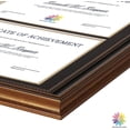 thumbnail image 4 of MAT BOARD CENTER, 14x29 Triple Diploma Frame Hold Three 8.5x11 Certificates with Black Over Gold Mat Wall Mount Display Real Glass (Color Black/Ornate Gold), 4 of 6