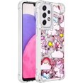 thumbnail image 3 of Compatible with Samsung Galaxy A23 5G Case Liquid Glitter Cute Stylish Slim Silicone Quicksand Sparkle Shockproof Protective for Women Girls Case for Samsung Galaxy A23 5G Pink Horse YB, 3 of 12