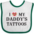 thumbnail image 3 of Inktastic I Love My Daddy's Tattoos Boys or Girls Baby Bib, 3 of 4