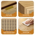 thumbnail image 6 of Biemlerfn Nightstand with Charging Station, 3 Drawers Bedside Table, Rattan End Table, Farmhouse Side Table for Bedroom, Living Room, Natural Wood, 6 of 12