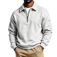 thumbnail image 2 of Daweinan Men's Quarter Zip Pullover Sweatshirt Loose Fit Long Sleeve Relaxed Fit Casual Athletic Top for Daily Wear Outdoor Work Sports, 2 of 5