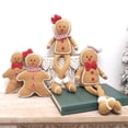 thumbnail image 4 of Decoración navideña de Año Nuevo para el hogar Muñeco de peluche Hombre de jengibre Adorno colgante para árbol de Navidad Colgante de interior Regalo para niños Decoración 2024, 4 of 5