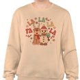 thumbnail image 2 of Singing Snowman and Reindeer Sweatshirt Unisex Large Sand, 2 of 5