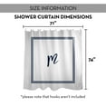thumbnail image 7 of Creative Products Navy Blue and White Letter M Monogrammed 71x74 Shower Curtain, 7 of 7
