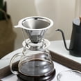 thumbnail image 6 of opvise Coffee Filter 304 Stainless Steel Double Layer Fine Mesh Paperless Reusable Pour Over Coffee Dripper Cone Strainer Funnel, 6 of 14
