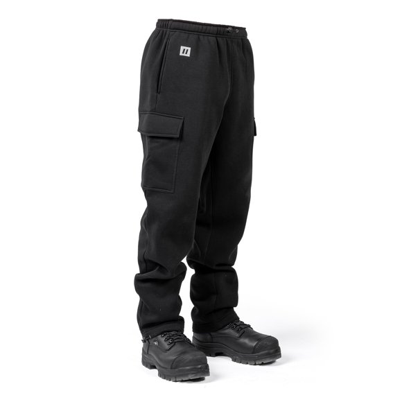 Forcefield Heavyweight Black Cargo Cotton Blend Sweatpant