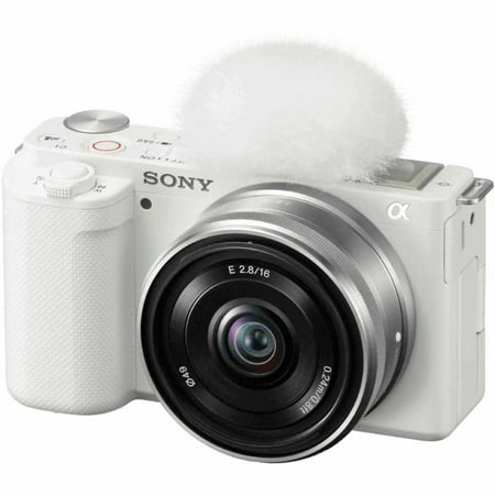 Sony - Alpha ZV-E10 Kit Mirrorless Vlog Camera with 16-50mm Lens - White