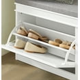 Haotian Hallway Shoe Storage Bench with Flipdrawer & Cushion