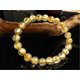 thumbnail image 2 of 100% Natural Brazil Gold Rutilated Quartz Crystal Wealthy Round Beads Women Men, 2 of 4