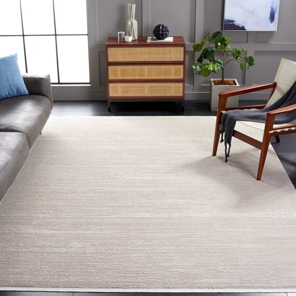 Safavieh Diamond Varvara Solid Polyester Area Rug, Ivory/Beige, 8' x 10'