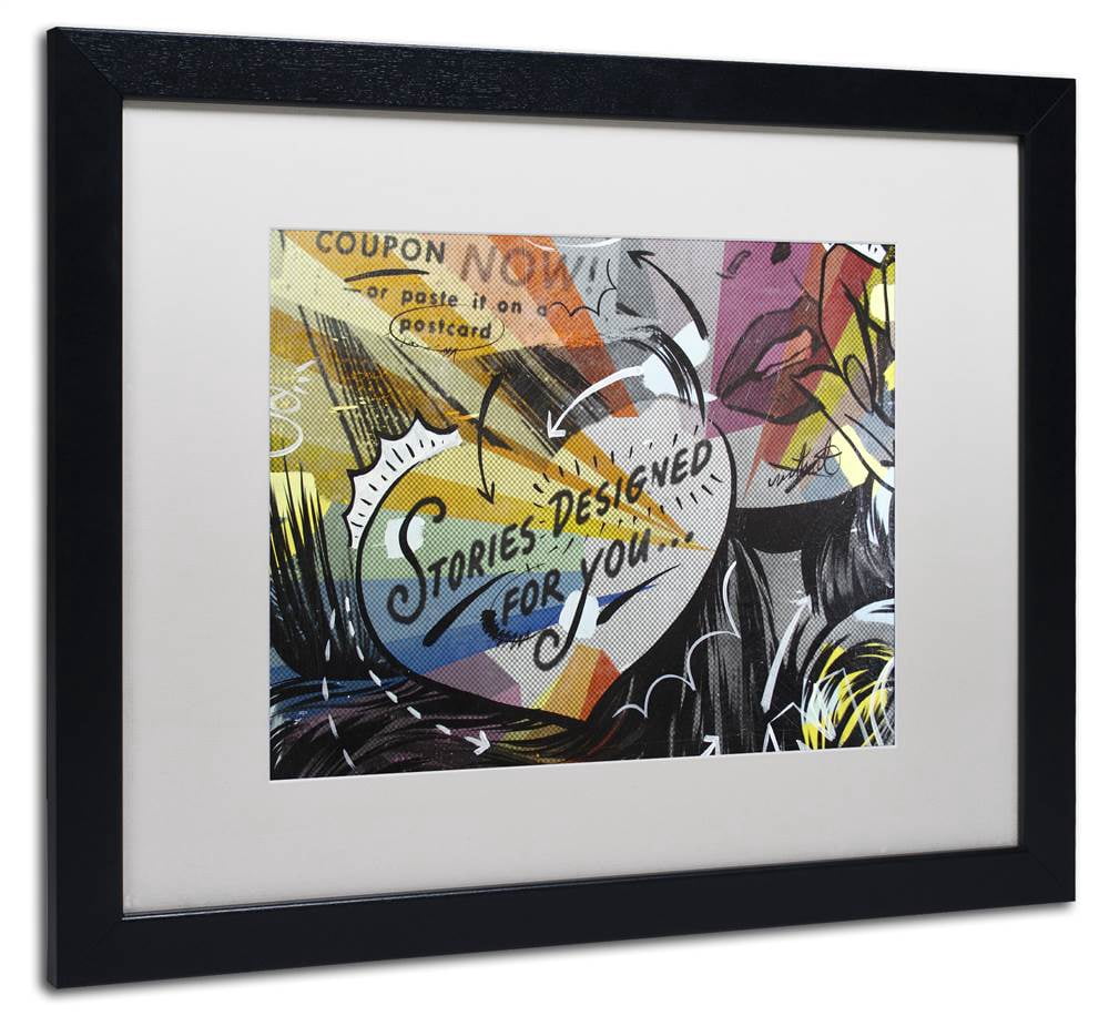 Trademark Fine Art "Coupon Stories" Canvas Art by Dan Monteavaro White Matte, Black Frame