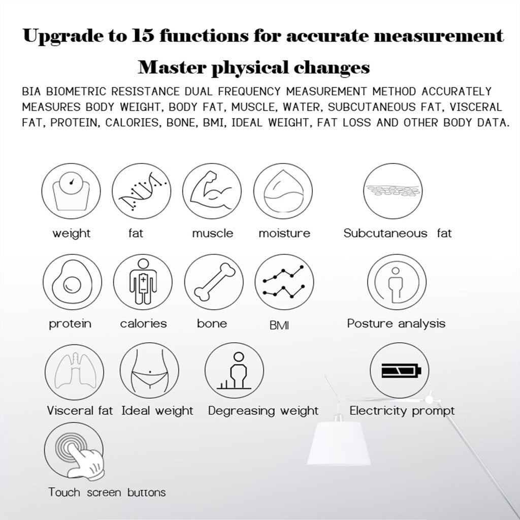 Anckoeil Small Appliances LED Display Weighing Scale Body Scale Support Weight Human Health