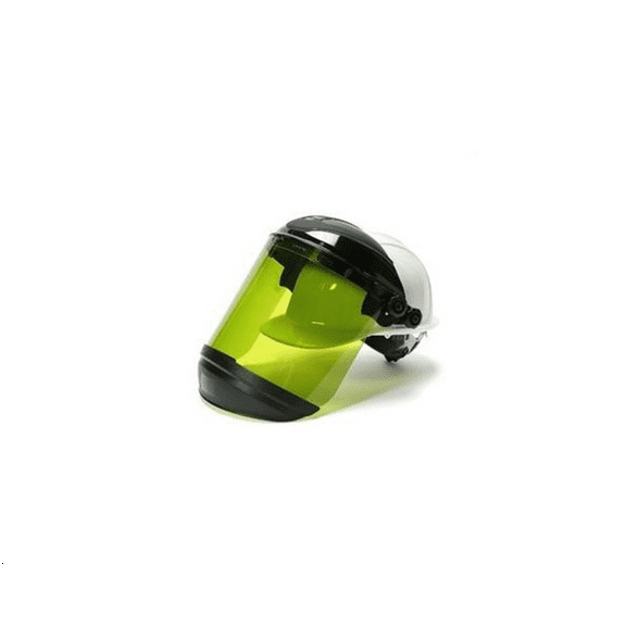 Sellstrom Face Shield - 312 Series - 8" x 15" x 0.60" Window - ArcFlash - Universal Hard Hat Adapter Headgear - Dual Crown