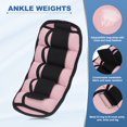 thumbnail image 3 of Uxcell 10 Lbs Total/ 5 Lbs Each Adjustable Ankle Weights Wrist Leg Arm Weights Sandbags for Women Men Pink, 3 of 7