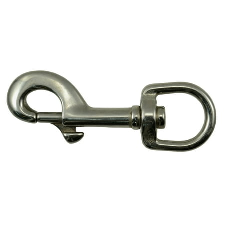 

3/4 x 3-5/8 18-8 Stainless Steel Swivel Bolt Snap Hooks (5 pcs.)
