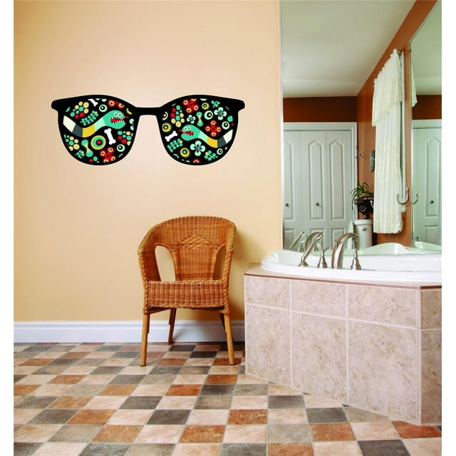 Design With Vinyl Artwork Fancy Sunglasses Snake Design Art Deco Wall
